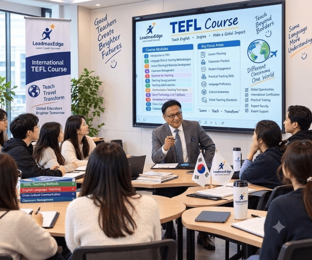 LeadmaxEdge international TEFL classroom training session